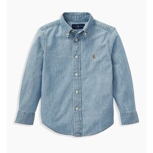 Polo Ralph Lauren Baby Boys Long-Sleeve Chambray Button Down Shirt 6-12M